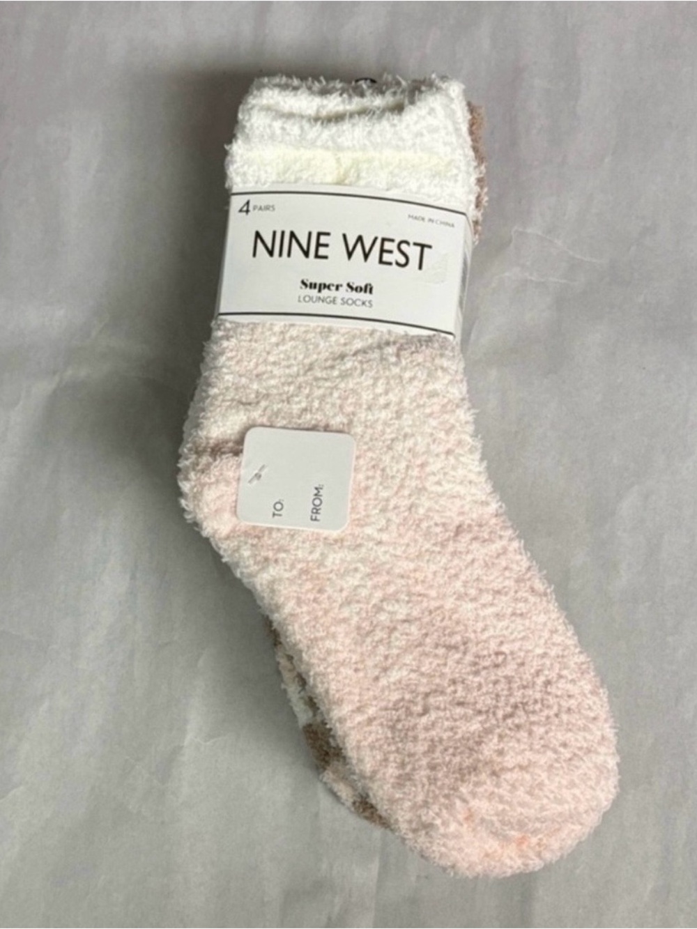 New Nine West Socks Women’s 4 Pair Soft Cozy Plush Lounge Socks Casual Active